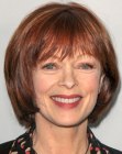 Frances Fisher sporting a bob with wispy bangs