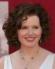 Geena Davis with short and layered curly hair