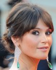 Gemma Arterton with her hair in an updo