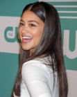 Gina Rodriguez wearing her long hair super straight