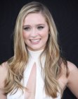 Greer Grammer's long dark blonde hair with highlights