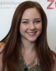 Haley Ramm sporting long straight hair that flows below her shoulders