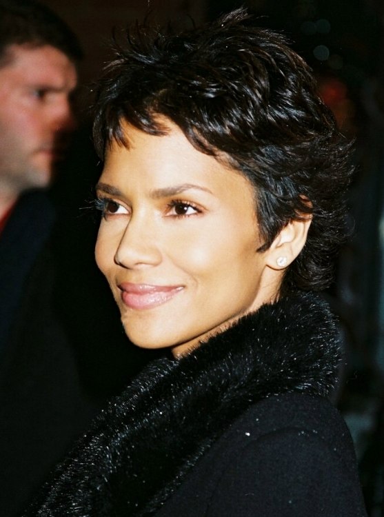 Halle Berry's extremely short hair cut into a stunning crop