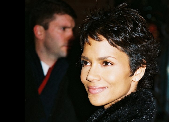 Halle Berry with short hair