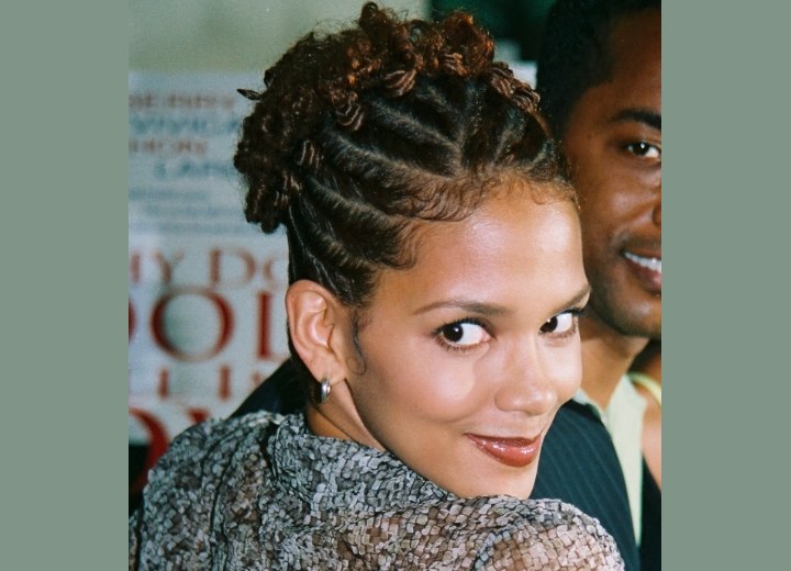 Halle Berry - Festive hairstyle for short hair