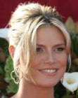 Heidi Klum wearing her hair up