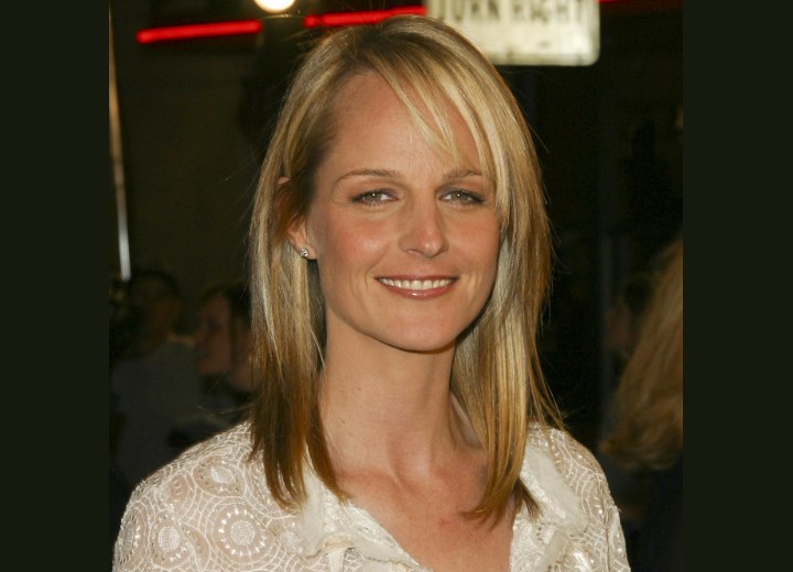 Helen Hunt with trendy long hair