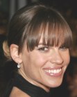 Hilary Swank with her hair styled up