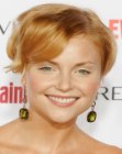 Izabella Miko's simple up-style with a bun