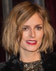 Jacquetta Wheeler sporting a medium length bob with tousled styling