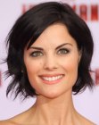 Jaimie Alexander with short hair