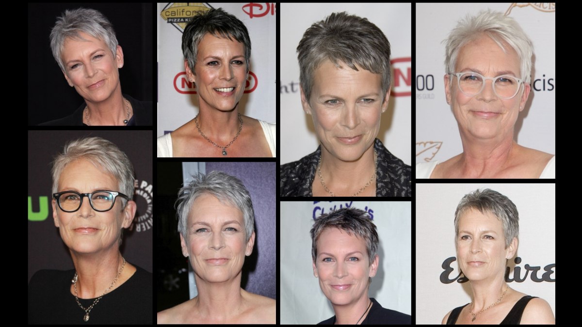 Jamie Lee Curtis Hairstyles | Short haircuts for salt and pepper hair color