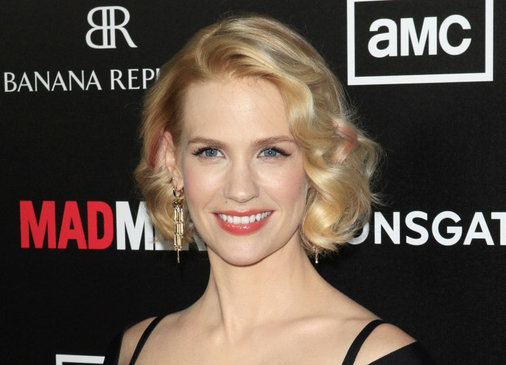 January Jones - Short curly hairstyle