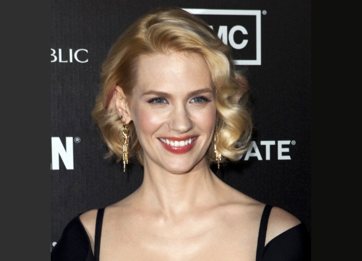 January Jones - Short haircut with curls