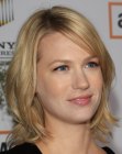 January Jones with disheveled hair