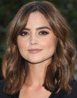 Jenna Coleman's versatile and easy to manage shoulder length hair