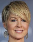 Jenna Elfman - Short haircut with bangs