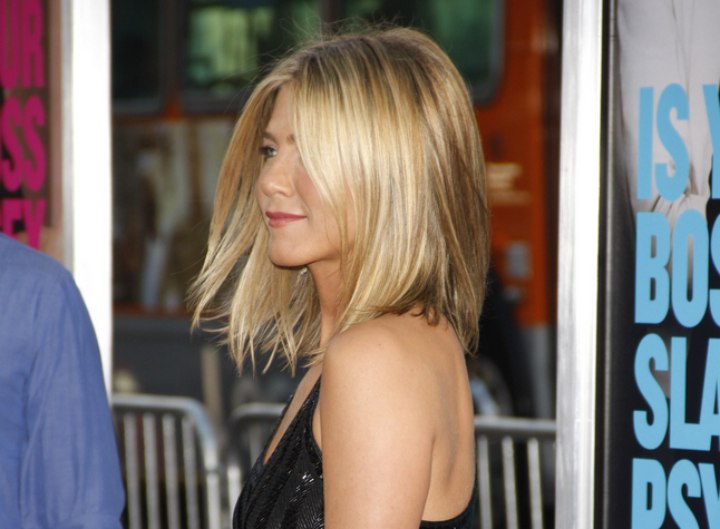 Side view of Jennifer Aniston's hair