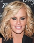 Jenny McCarthy with curled hair