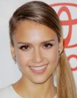 Jessica Alba - side ponytails