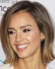 Jessica Alba rocking a neck-length bob with ombré hair coloring