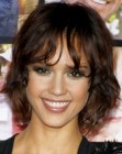 Jessica Alba with her hair cut into a shag