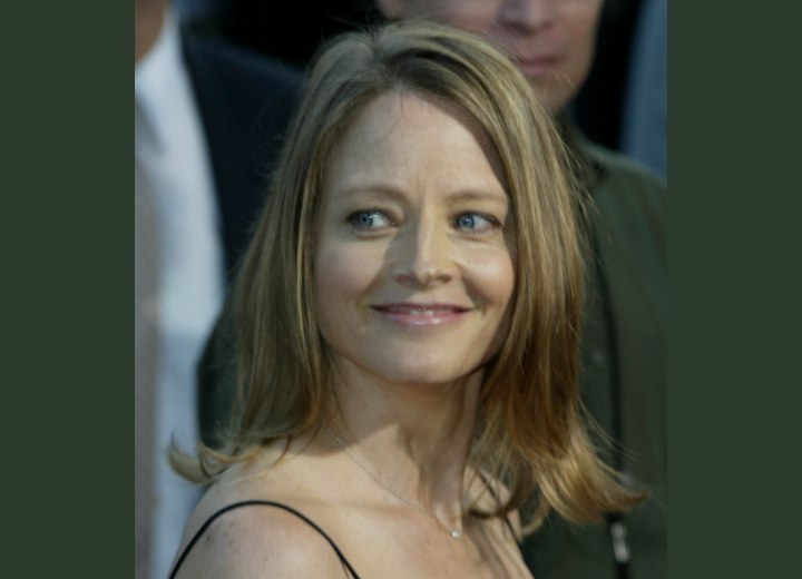 Jodie Foster sporting an outgrown bob