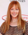 Judy Greer with long straight hair