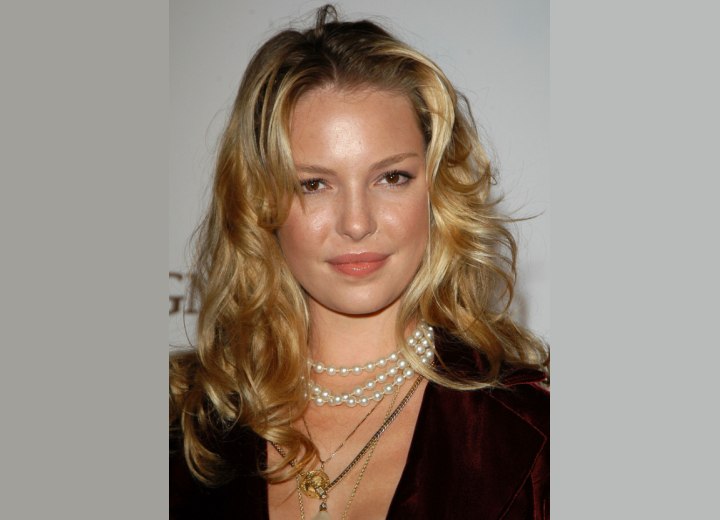 Katherine Heigl's long hair with layers