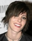 Katherine Moennig with short chopped hair