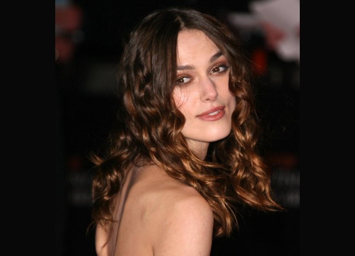 back view of Keira Knightley's long hairstyle