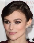 Keira Knightley's with her hair styled up