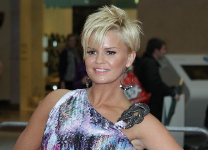 Kerry Katona - choppy short hair