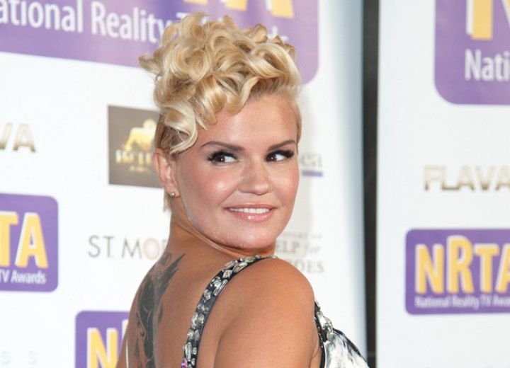 Kerry Katona - Short smoothed hair with curls