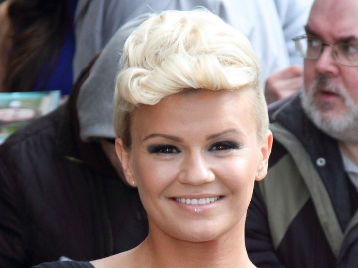 Kerry Katona - Extreme short hairstyle with shaved sides