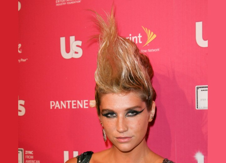Kesha's mohawk hairstyle