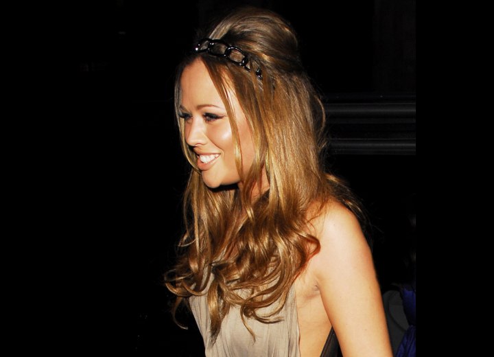 Kimberley Walsh wearing a hair band