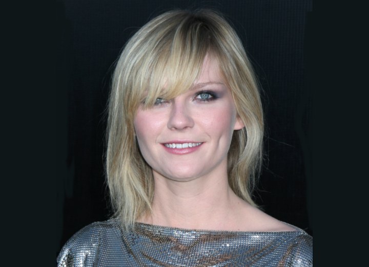 Kirsten Dunst with shoulder length hair