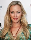 Kristanna Loken's long hairstyle with large casual waves