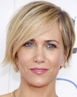 Kristen Wiig's pixie haicut with side bangs