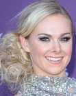 Laura Bell Bundy sporting a loose side-swept up-style