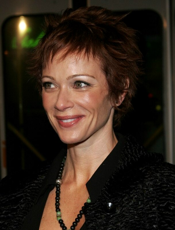 Lauren Holly  Wash and wear pixie haircut for busy women