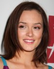 Leighton Meester sporting a bob with different hair lengths