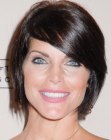 Lesli Kay's bob haircut with slithered ends