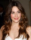 Lindsay Sloane's festive long hair with curls