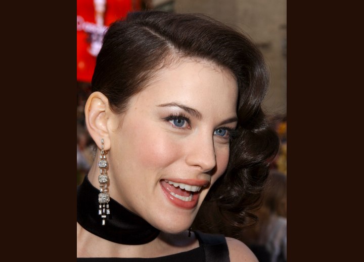 Liv Tyler hairstyle showing one of her ears