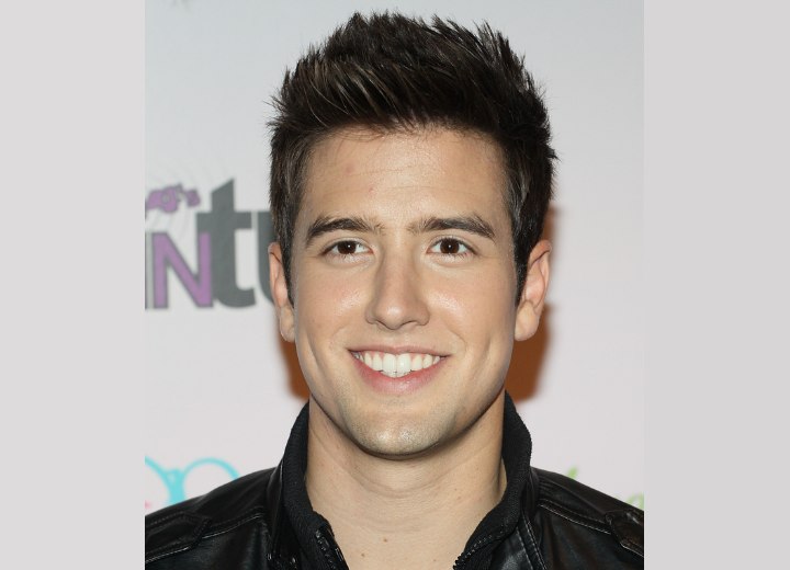Logan Henderson - Hairstyle created with gel