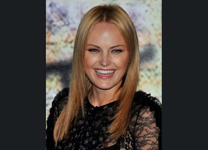 Malin Akerman with long angled hair