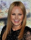 Malin Akerman wearing her hair with tapering along the sides and straightened