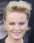 Malin Akerman rocking a short haircut with culry styling